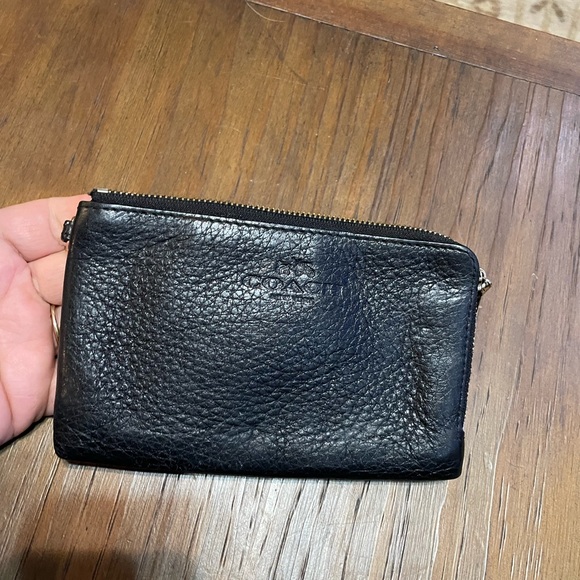 Coach Double Corner Zip Wallet Black - Picture 7 of 7